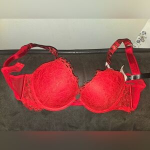 Victoria's Secret Vibrant Red Lace Bra